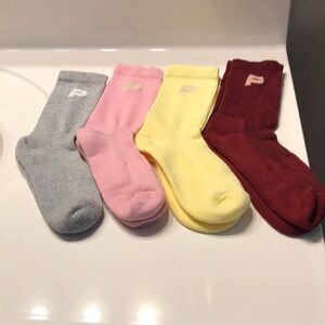 Prozis Multicolor Socks Set - Gray, Pink, Yellow, Red